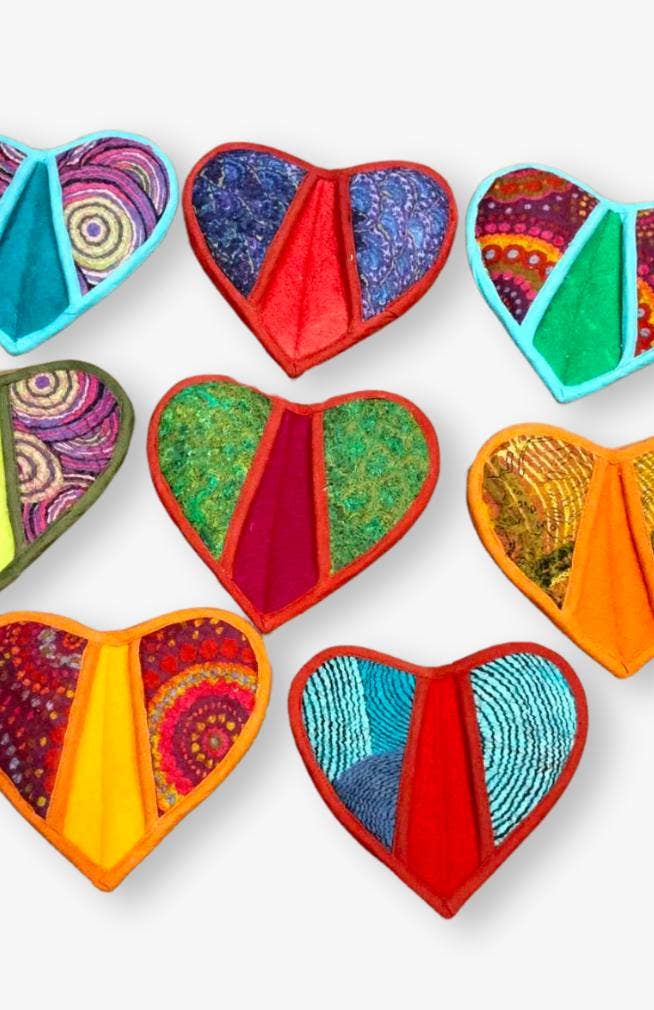 Felt Potholder, Heart Pocket Design