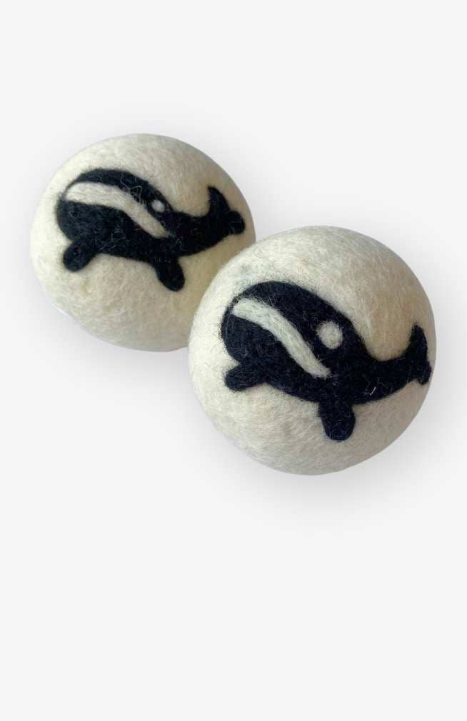 Handfelted Wool Dryer Balls-  Set of 2