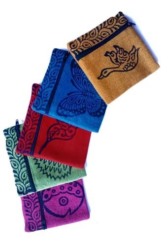 Blockprint Simple Zip Coin Purse